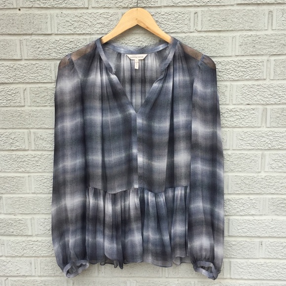 checkered peplum top